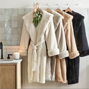 Pottery Barn fuzzy robe